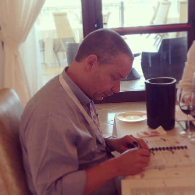 ole udsen, danish wine journalist at work