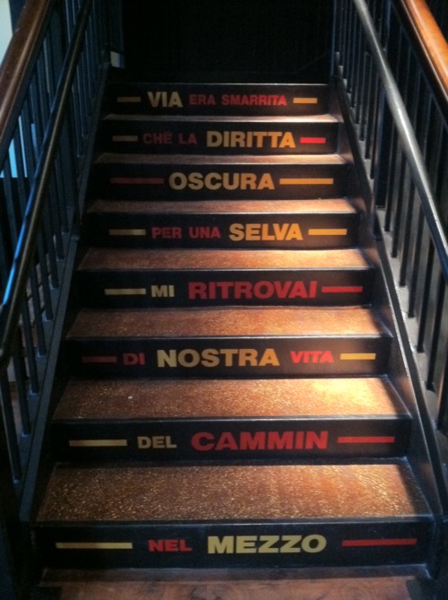 divina commedia on the stair -eataly NYC