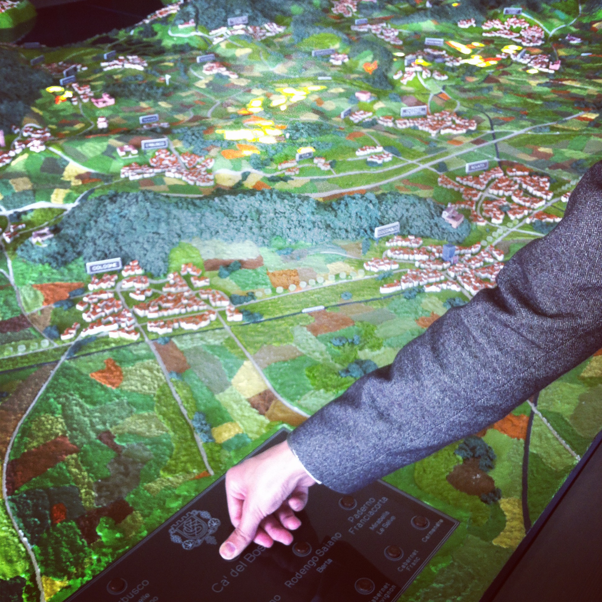 the interactive map at ca' del bosco