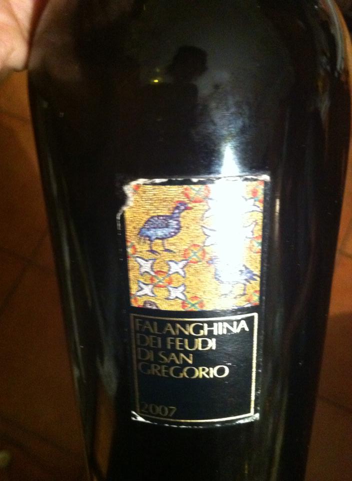 Feudi di San Gregorio "falanghina 2007", the bottle