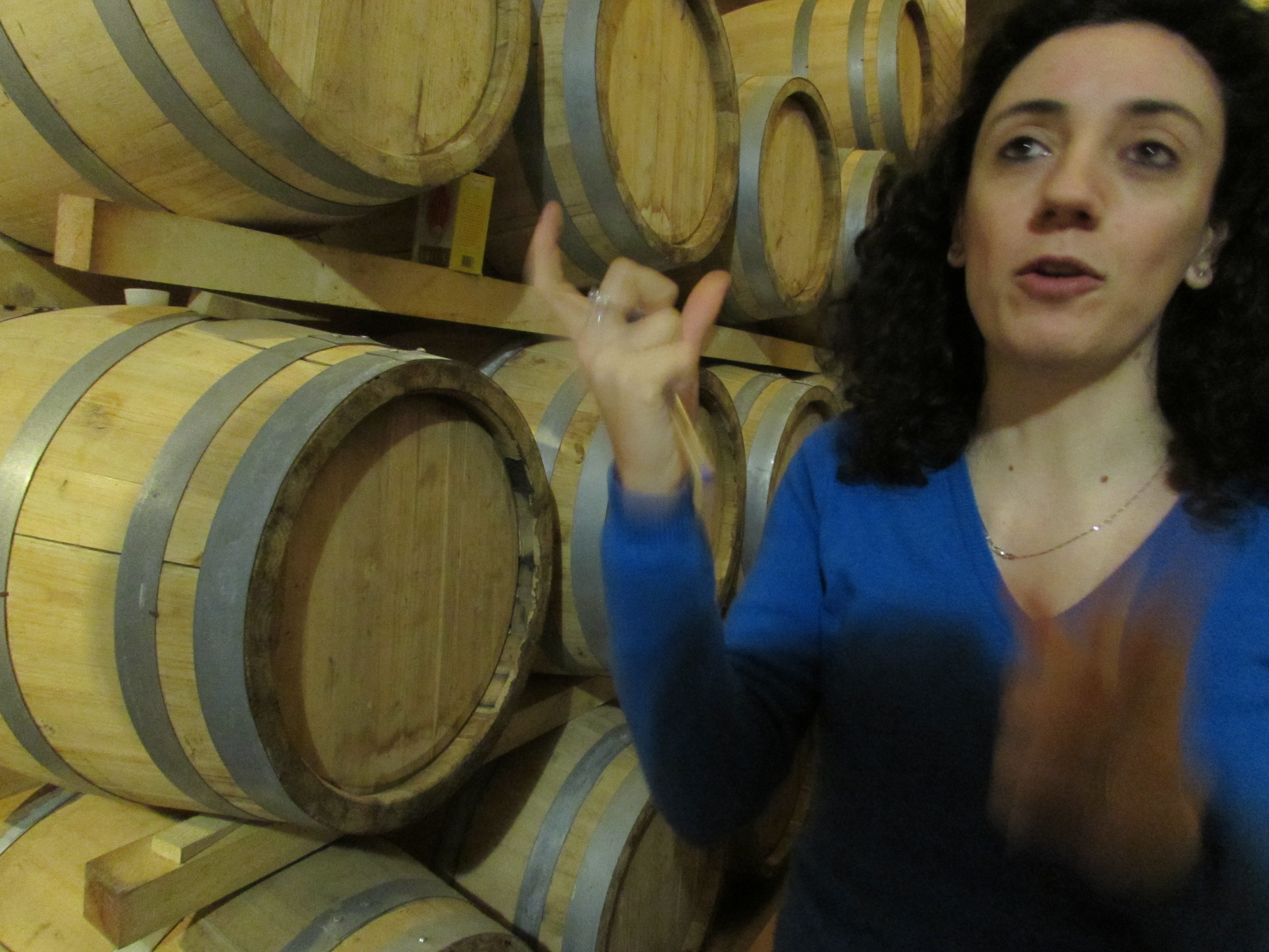 cestnut barrels with Rosa Iuzzolini of the family