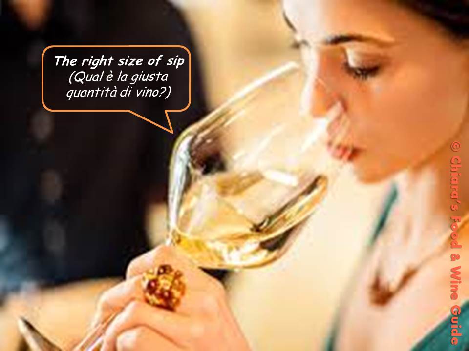 University of Naples studies the right size of wine sip Chiara Giorleo